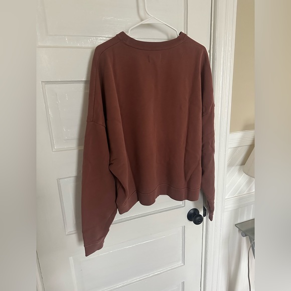 TKEES Core Boxy Crewneck in Cafe - Picture 4 of 5